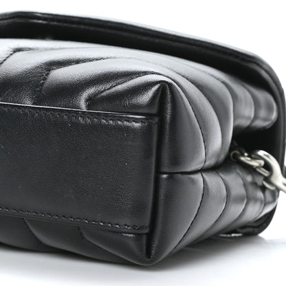 Saint Laurent Calfskin Y Quilted Monogram Toy Loulou Crossbody Bag Black 8 of 8