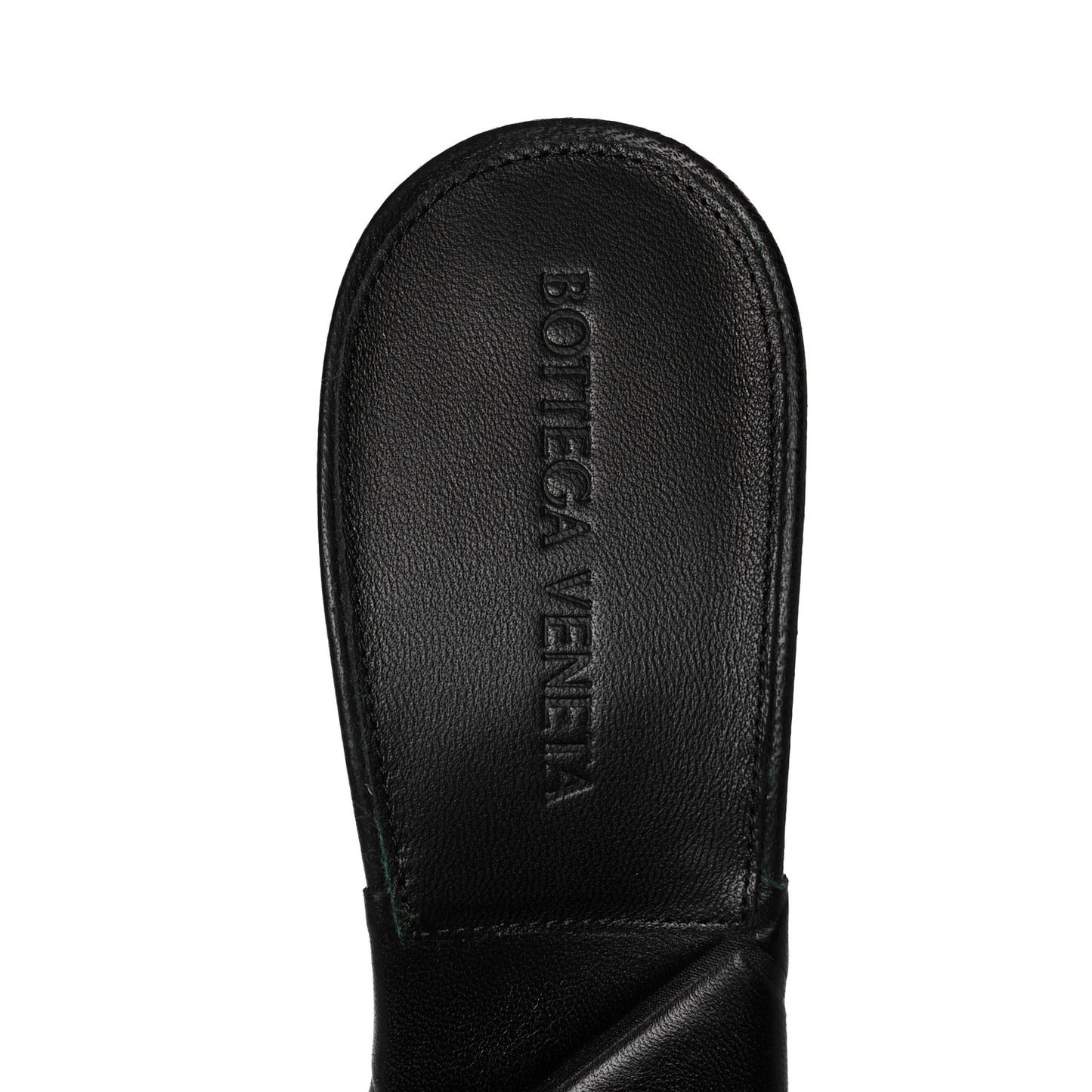 Nappa Quilted Rubber Lido Mule Sandals 37.5 Black