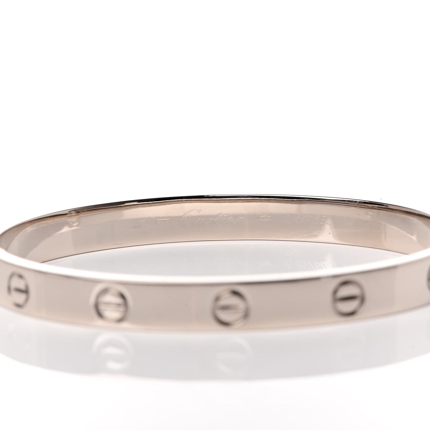 18K White Gold LOVE Bracelet 17