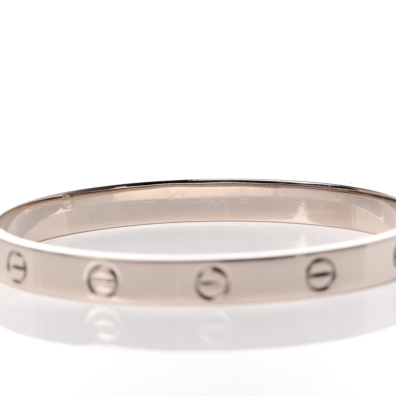 Cartier 18K White Gold LOVE Bracelet 17 8 of 10