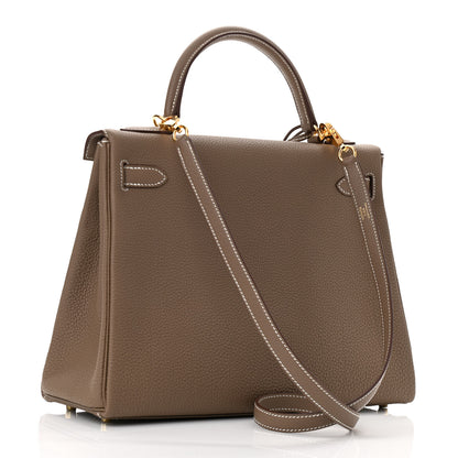 Hermes Togo Kelly Retourne 32 Etoupe 2 of 9
