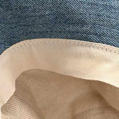 Loewe X PAULA'S IBIZA Denim Frayed Fisherman Bucket Hat 58 Blue 9 of 9