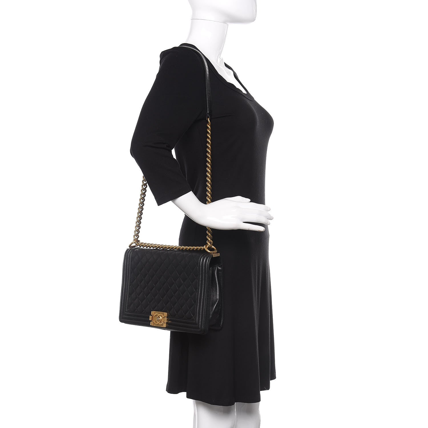 Chanel Lambskin Quilted New Medium Boy Flap Black 2 of 13