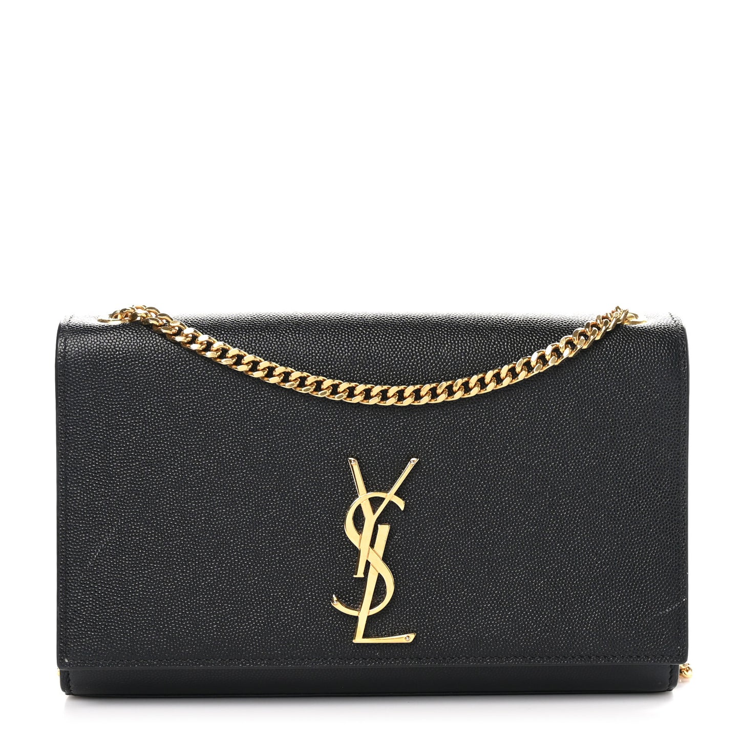 Grain De Poudre Medium Classic Monogram Kate Satchel Black