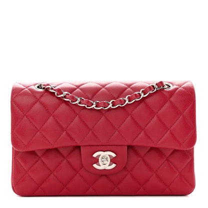 Chanel Caviar Quilted Small Double Flap Dark Pink 1 of 10