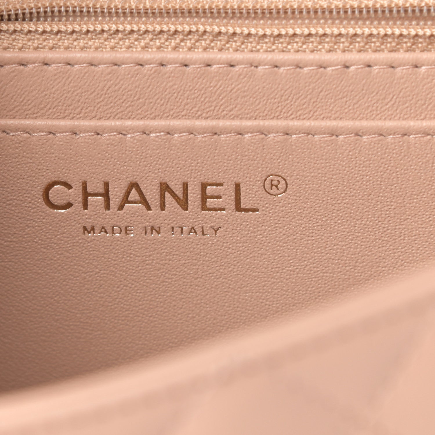 Chanel Lambskin Quilted Mini Rectangular Flap Beige 6 of 11