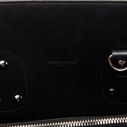 Saint Laurent Calfskin Crocodile Embossed Small Sac de Jour Black 8 of 11
