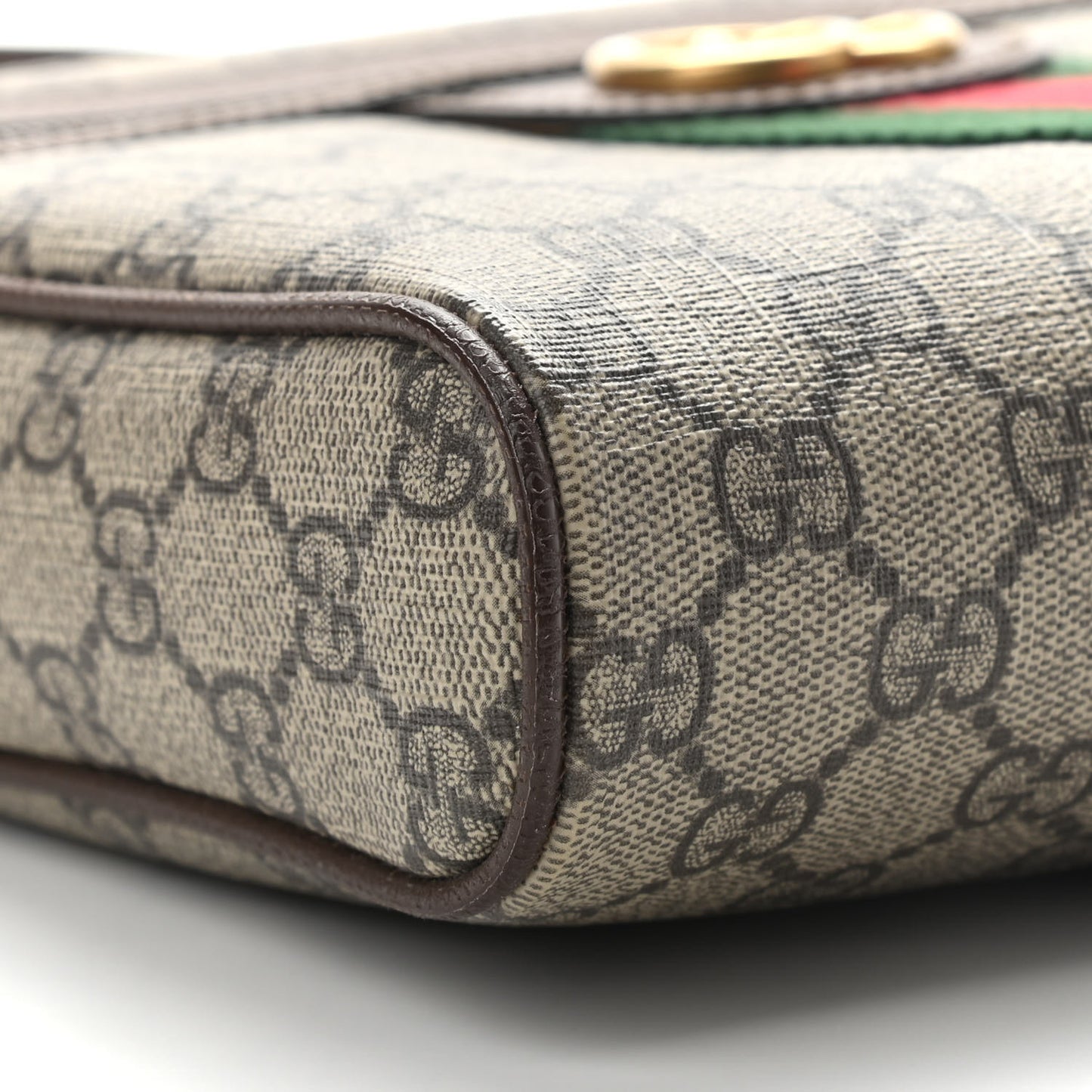 GG Supreme Monogram Web Small Ophidia Messenger Bag Brown