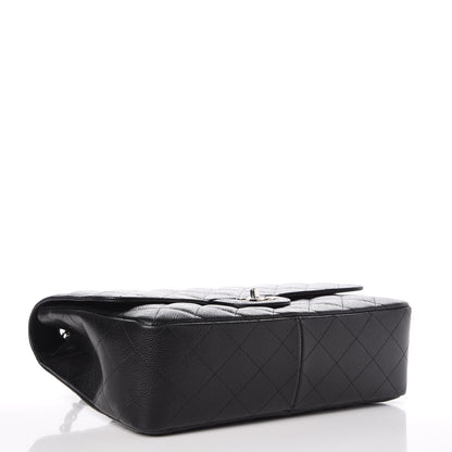 Chanel Caviar Quilted Jumbo Single Flap Black 5 of 9