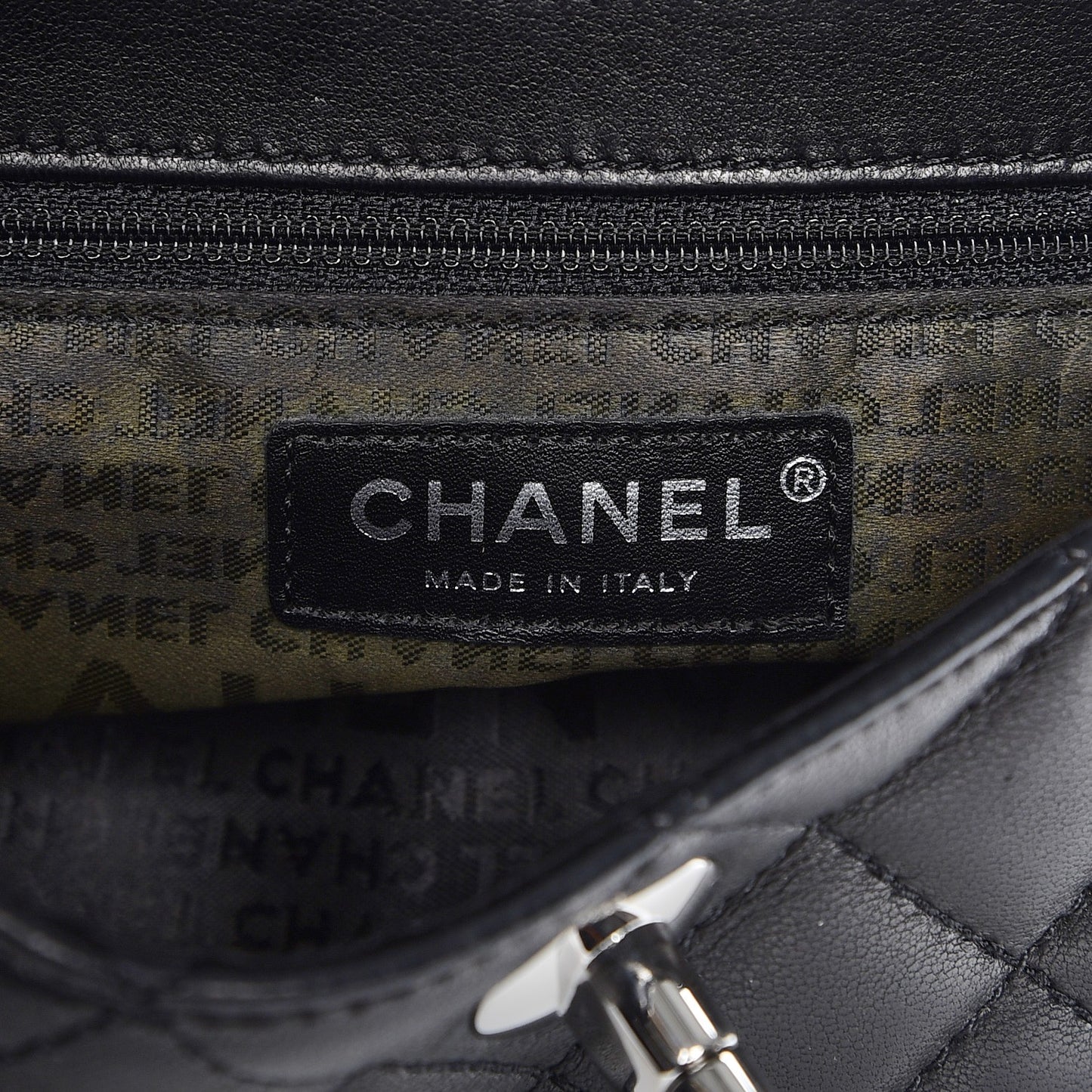 Lambskin Quilted Flap Bag Black