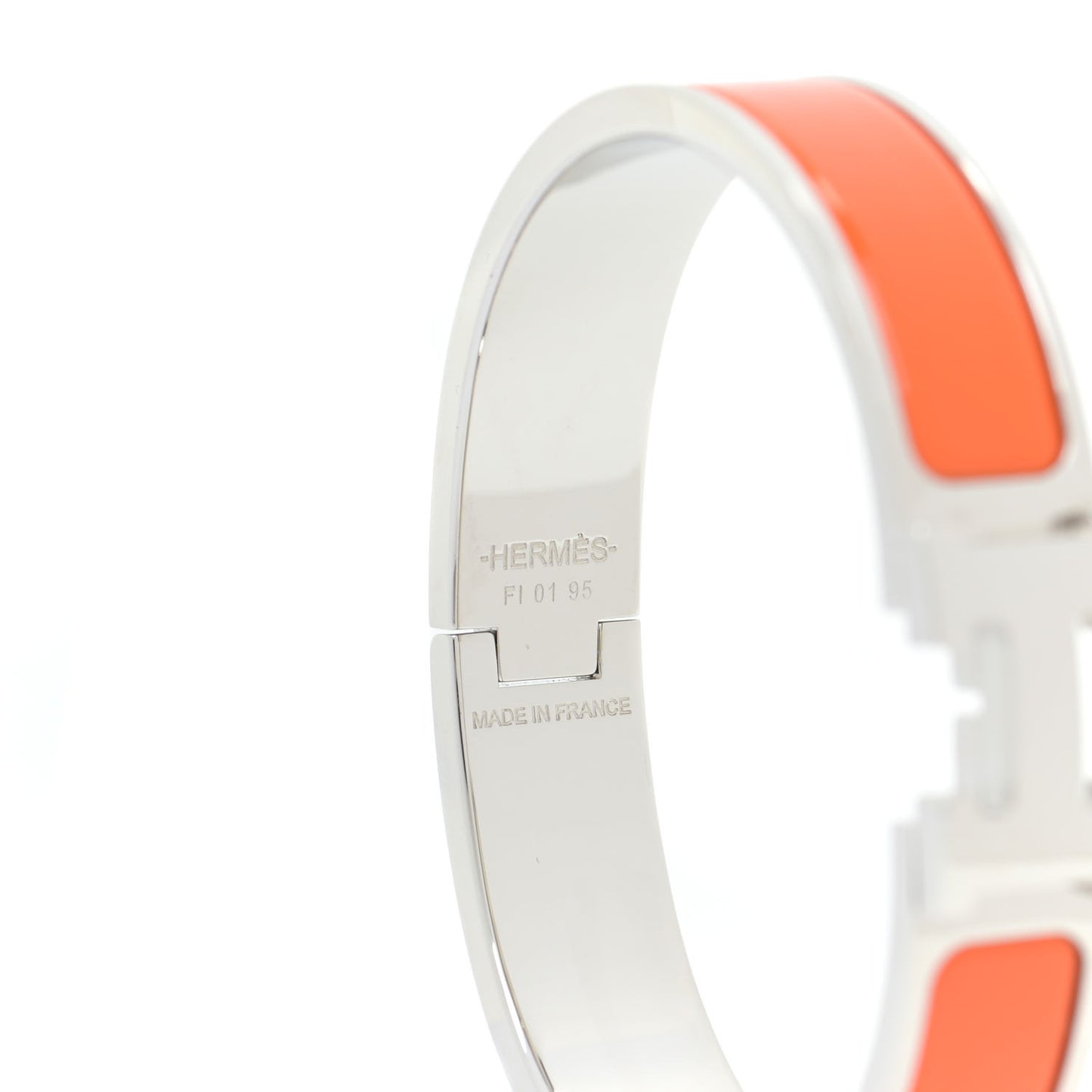 Enamel Narrow Clic Clac H Bracelet PM Orange