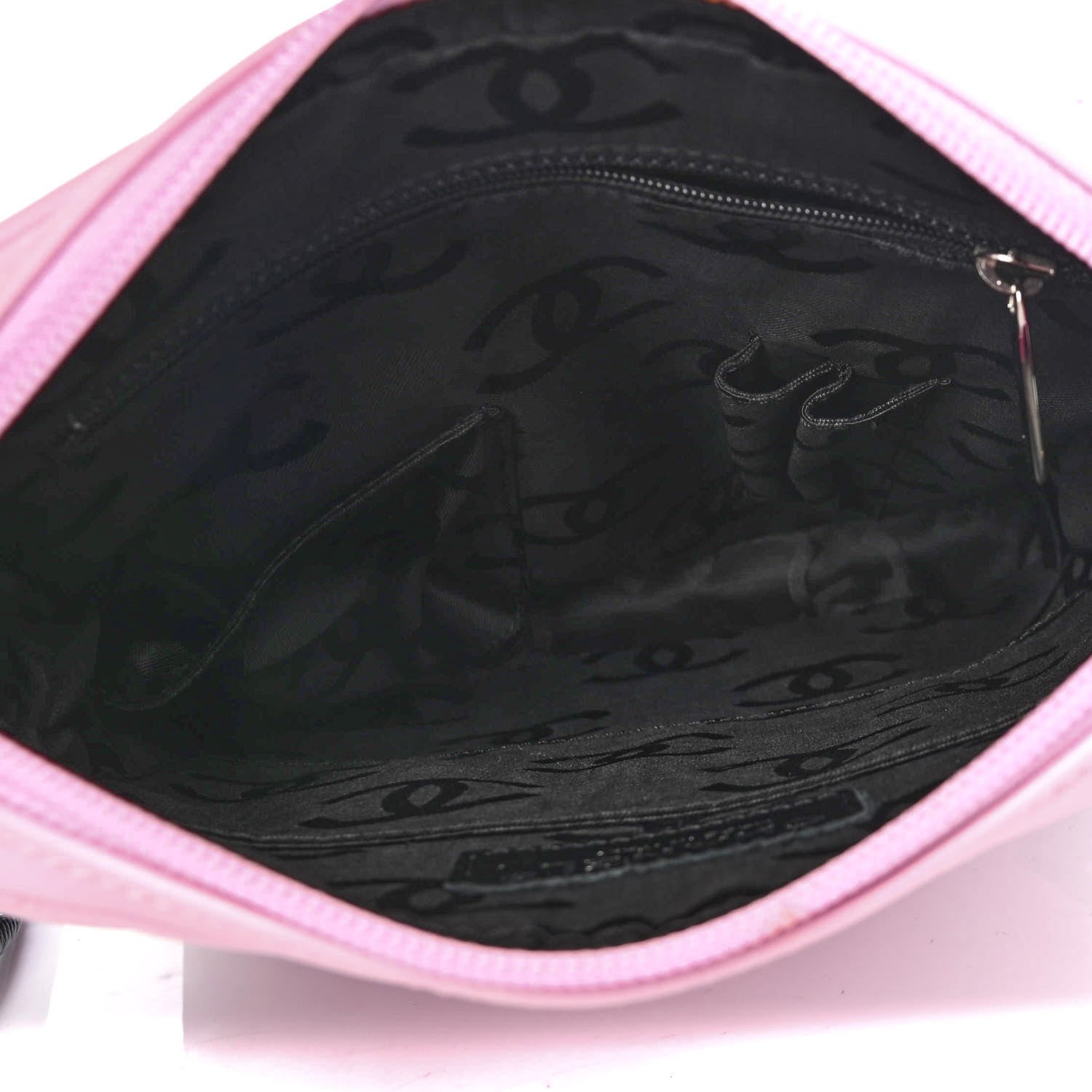 Chanel Calfskin Quilted Medium Cambon Messenger Pink Black 4 of 4