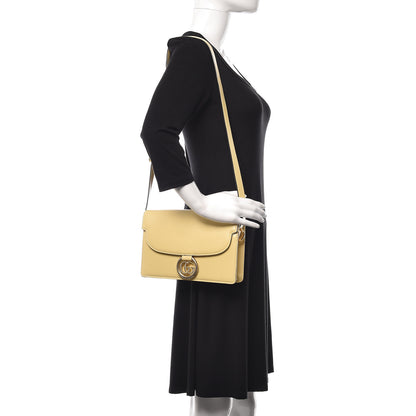 Gucci Textured Calfskin Small Torchon GG Ring Shoulder Bag Butter 2 of 10