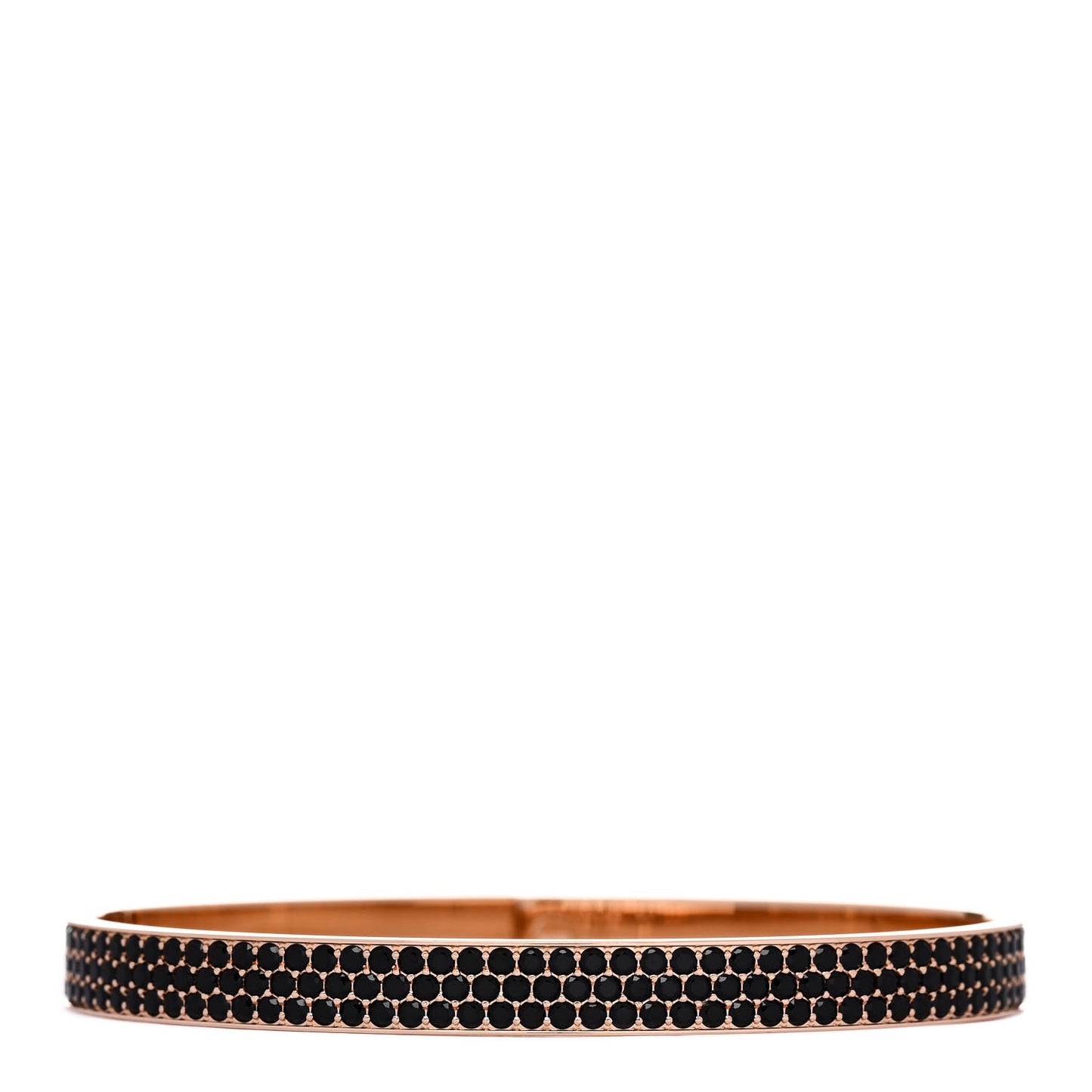 18K Rose Gold Black Spinel PM Kelly Pave Bracelet SH