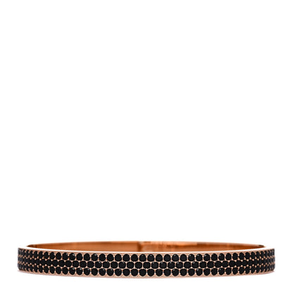 Hermes 18K Rose Gold Black Spinel PM Kelly Pave Bracelet SH 2 of 4