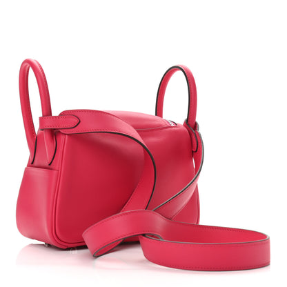 Hermes Swift Verso Mini Lindy 20 Framboise Rouge Sellier 3 of 11