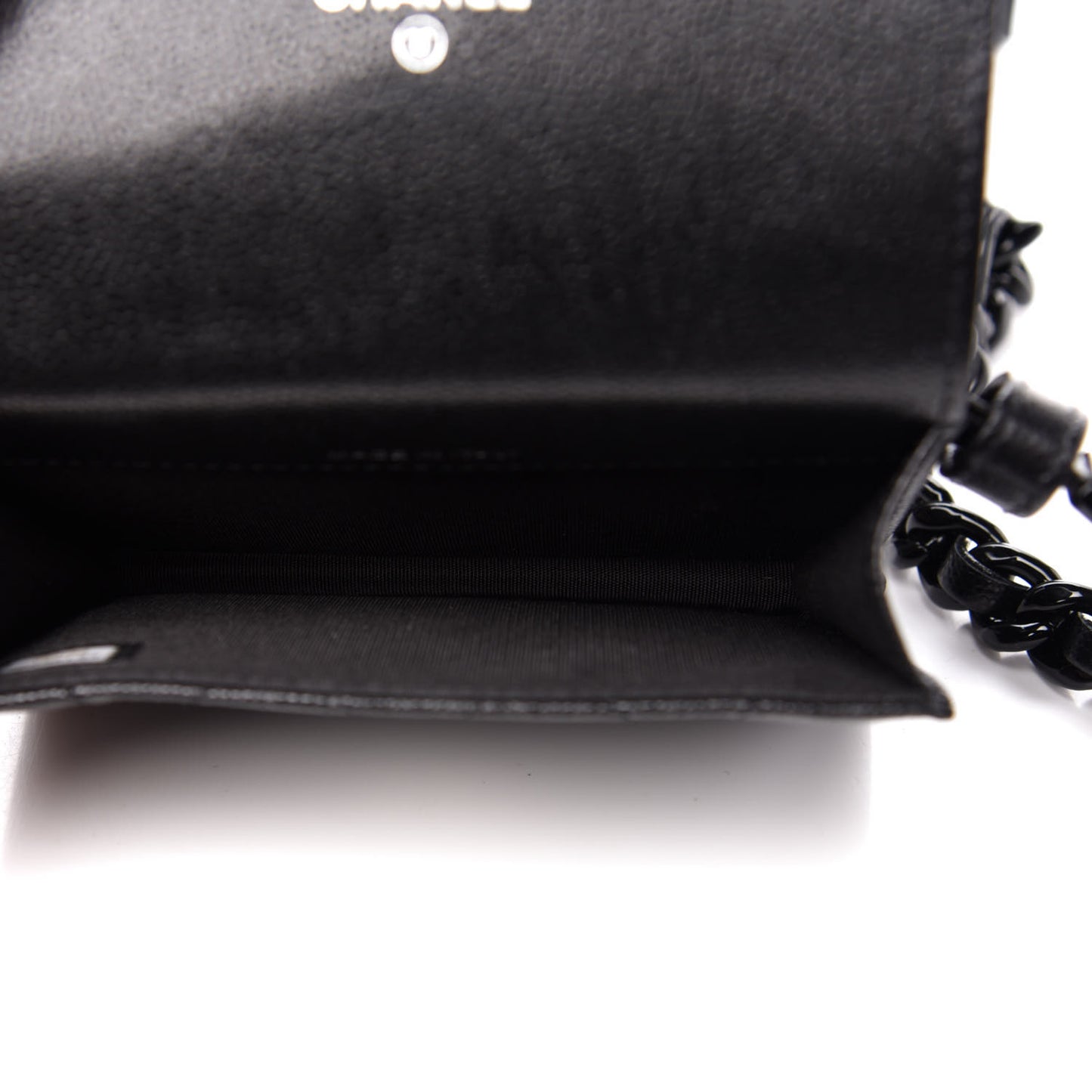 Caviar Quilted My Everything Belt Flap Card Holder Black