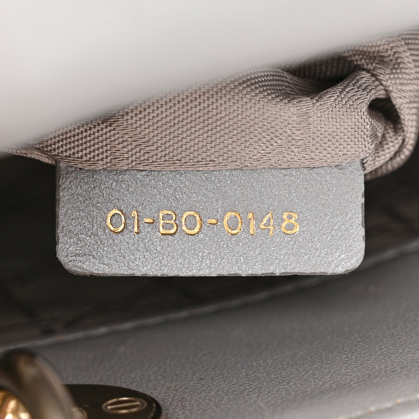 Lambskin Cannage Mini Lady Dior Grey