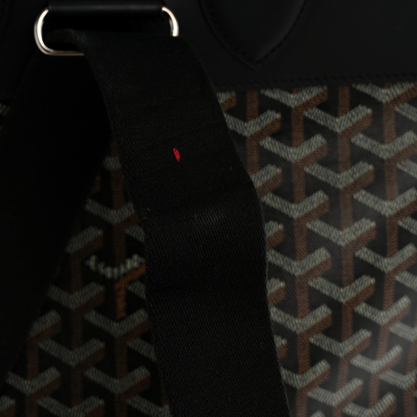 Goyardine Calfskin Alpin MM Backpack Black