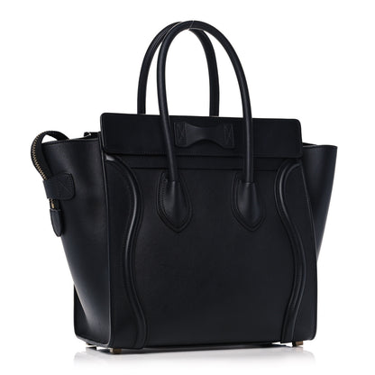 Celine Smooth Calfskin Micro Luggage Black 3 of 11