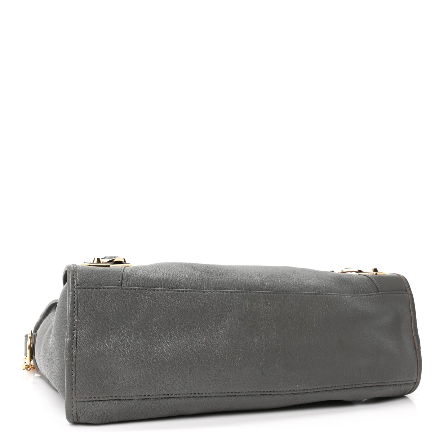 Chevre Gold Metallic Edge Hardware City Gris Acier