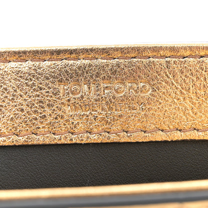 Tom Ford Laminated Snakeskin Embossed Mini Monarch Bag Dark Gold 6 of 9
