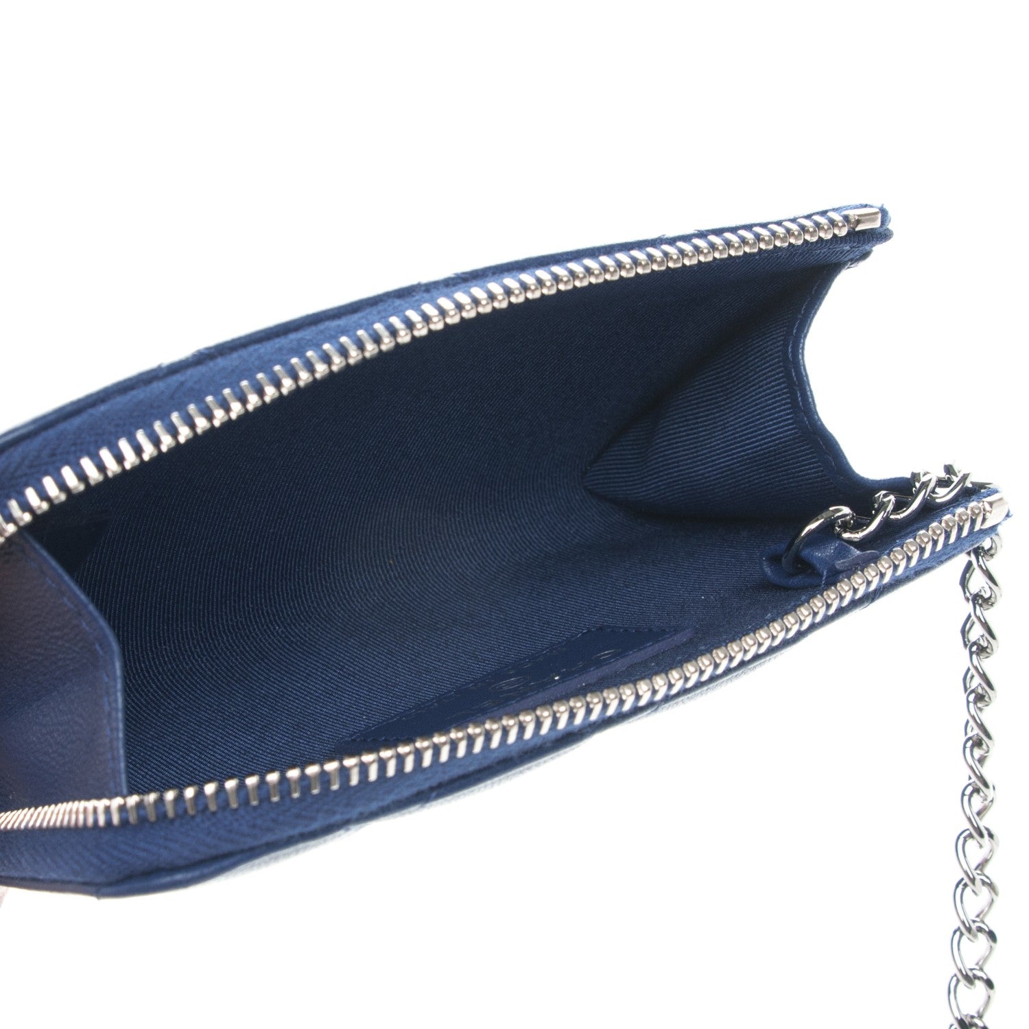 Chanel Lambskin Quilted Key Holder Case Blue 6 of 7