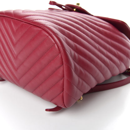 Chanel Calfskin Chevron Quilted Small Urban Spirit Backpack Dark Pink 8 of 8