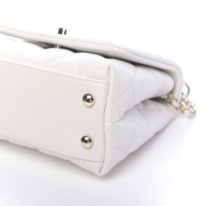 Chanel Iridescent Caviar Quilted Extra Mini Coco Handle Flap Ivory 9 of 10