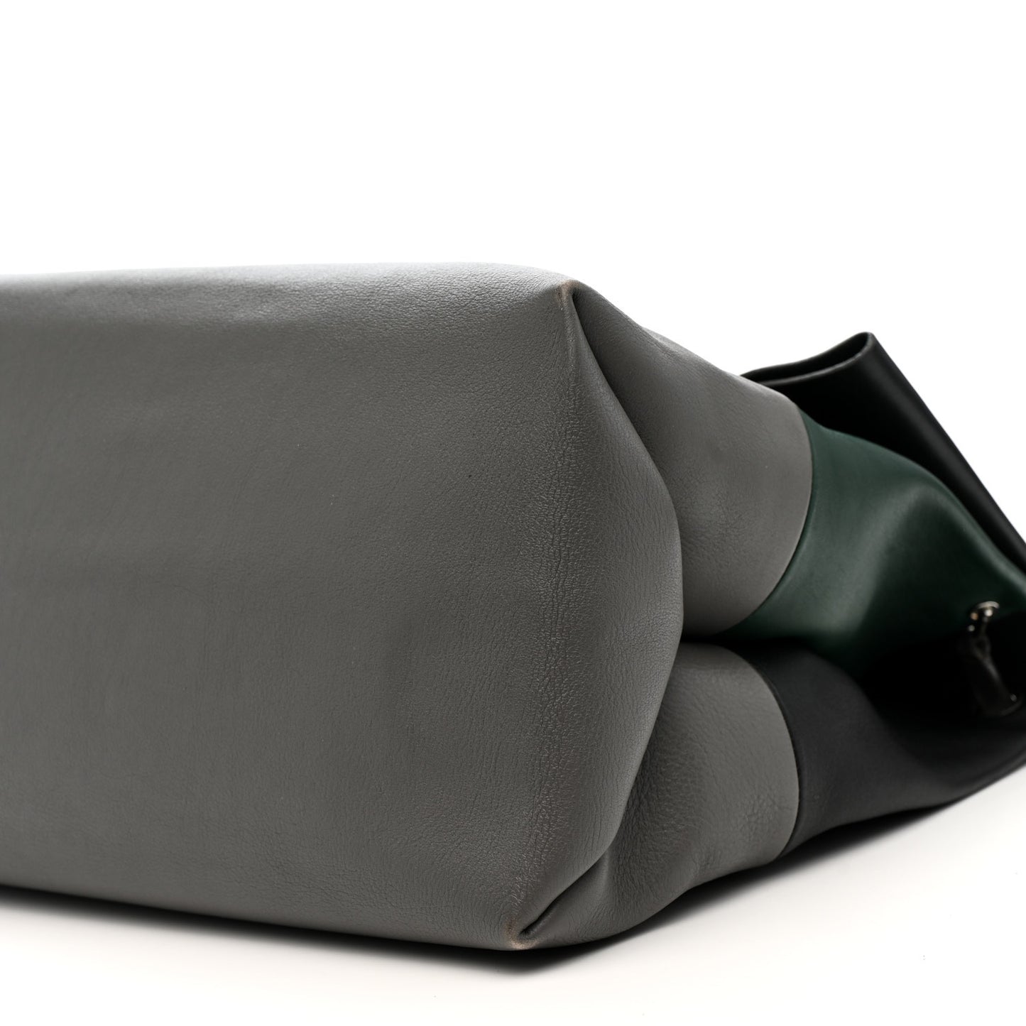Calfskin All Soft Shoulder Bag Black Grey Green