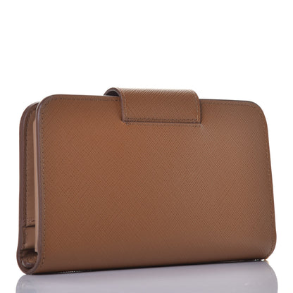 Prada Saffiano Metal Wristlet Caramel 3 of 8