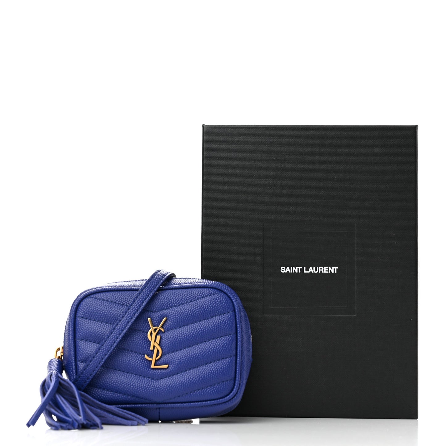 Grain De Poudre Matelasse Monogram Baby Lou Camera Bag Sapphire Blue
