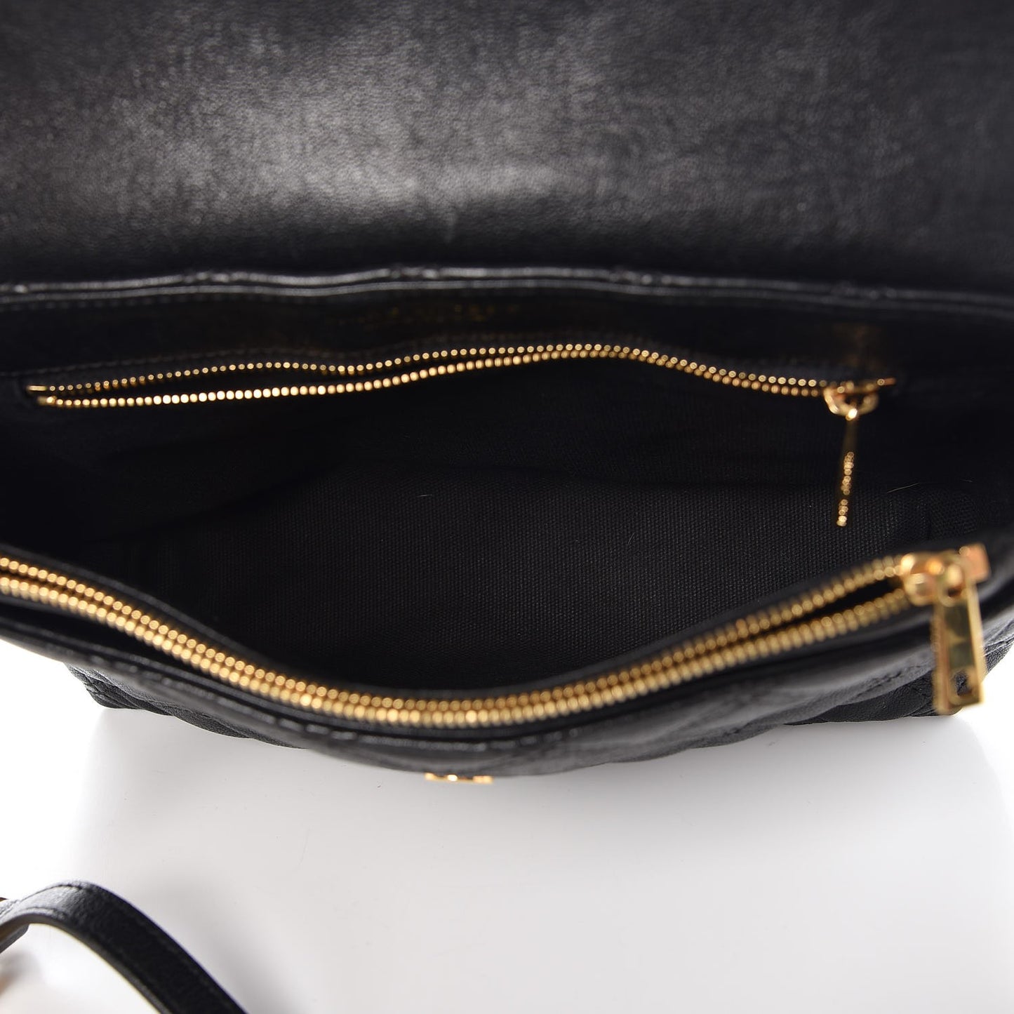 Lambskin Quilted The Large Single Flap Black
