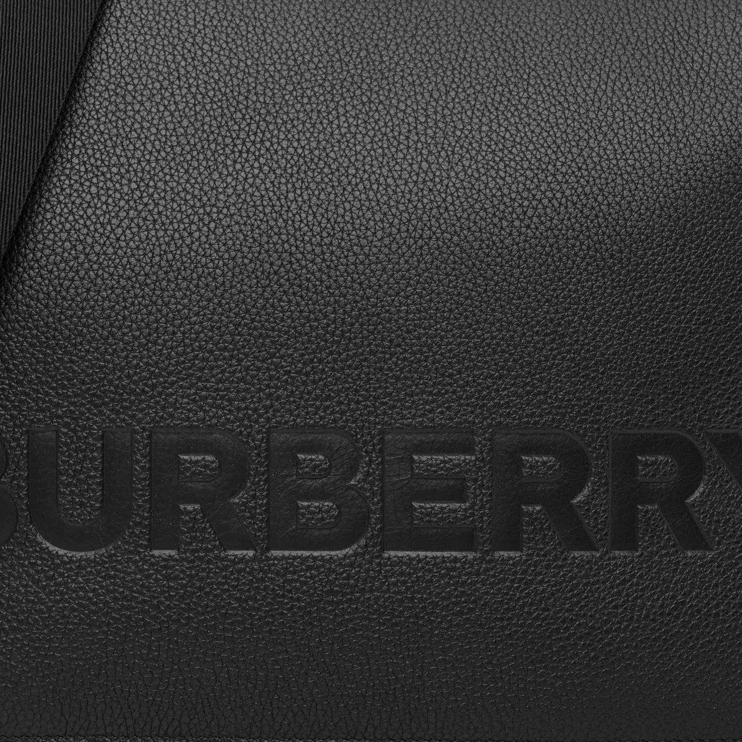 Burberry Grainy Calfskin Embossed Bruno Messenger Black 9 of 11