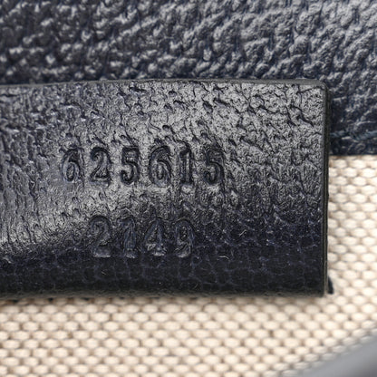 Gucci GG Supreme Monogram Textured Dollar Calfskin Mini Horsebit 1955 Crossbody Bag Beige Blue 7 of 13