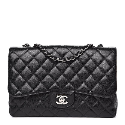 Chanel Caviar Quilted Jumbo Single Flap Black 1 of 15