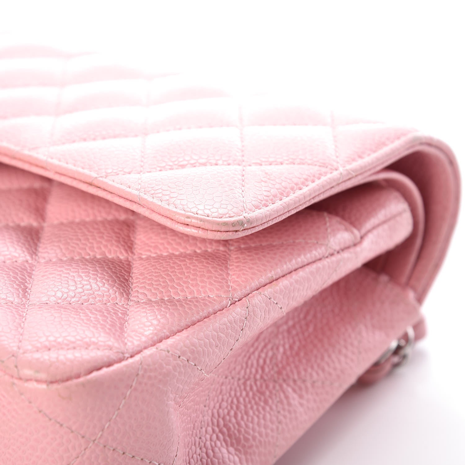 Chanel Caviar Quilted Medium Double Flap Pink 13 of 19