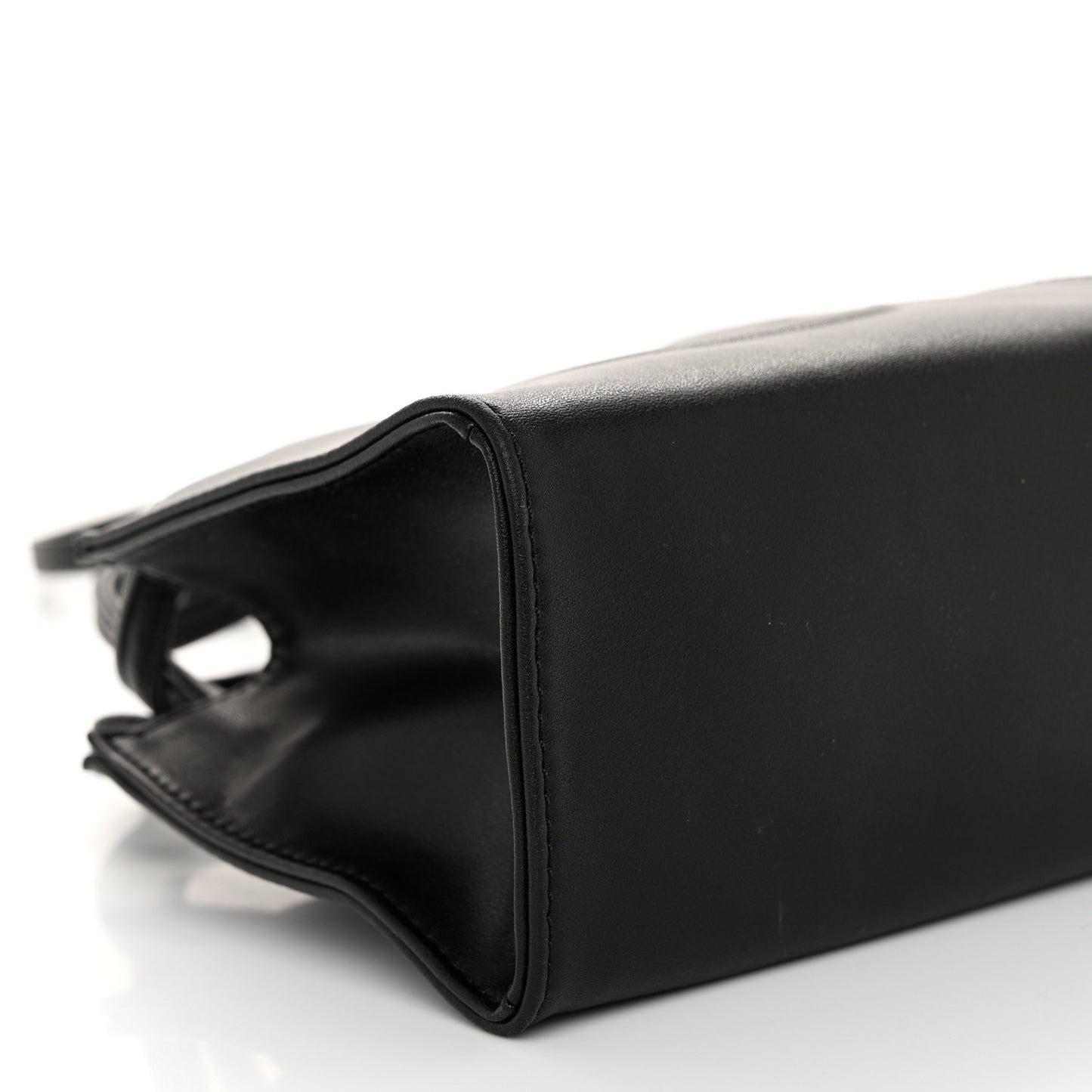 Vegan Leather Small Shopping Bag Black