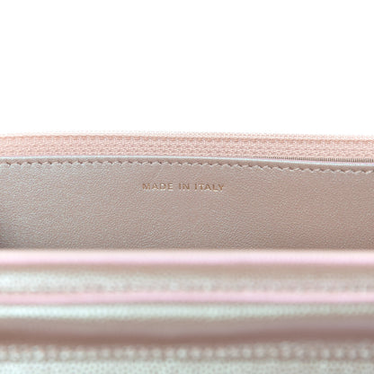 Chanel Iridescent Caviar Quilted Wallet On Chain WOC Beige 9 of 12