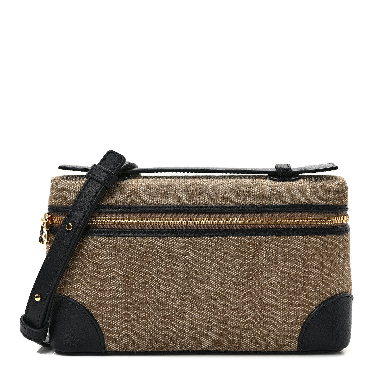 Loro Piana Hemp Silk L19 Extra Pocket Pouch Mooncake Biscuit Black 1 of 10