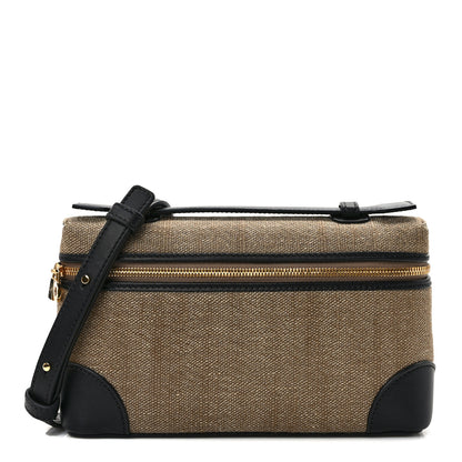 Loro Piana Hemp Silk L19 Extra Pocket Pouch Mooncake Biscuit Black 1 of 10