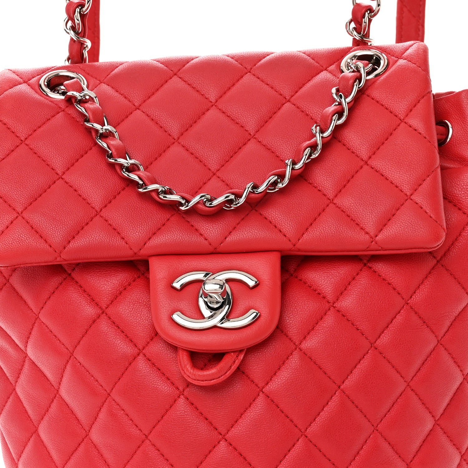 Chanel Calfskin Quilted Small Urban Spirit Backpack Red 8 of 10