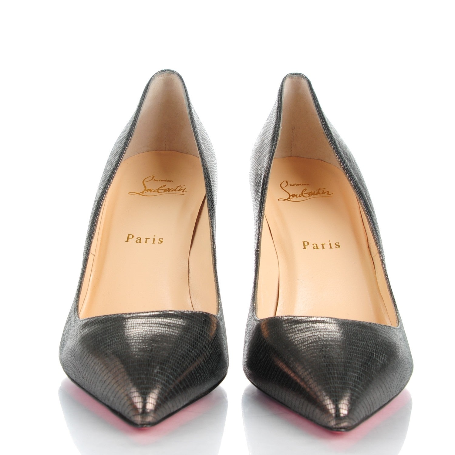 Christian Louboutin Facette Laminato Pigalle 85 Pumps 38 Anthracite 2 of 9