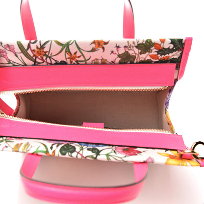 Gucci Canvas Medium Flora Tote Fuchsia 5 of 10