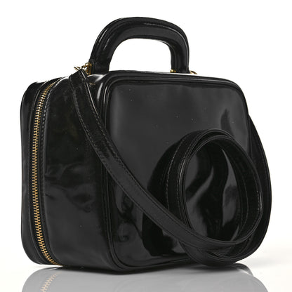 Chanel Patent CC Vanity Cosmetic Case Black 2 of 11