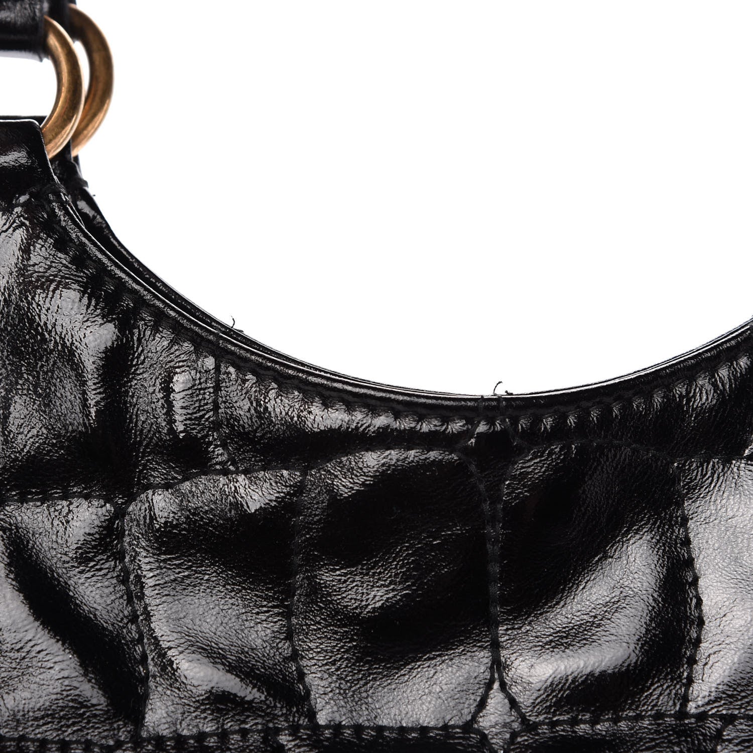 Saint Laurent Patent Crocodile Embossed Tribute Tote Black 13 of 13