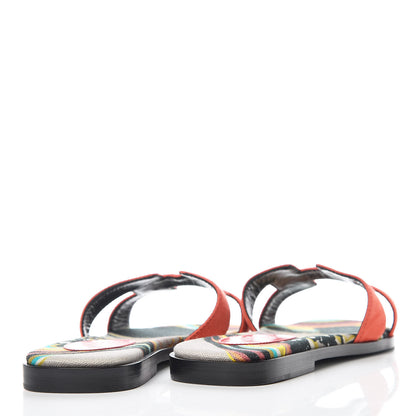Hermes Suede Goatskin Oran Sandals 36 Rouge Corail 4 of 7