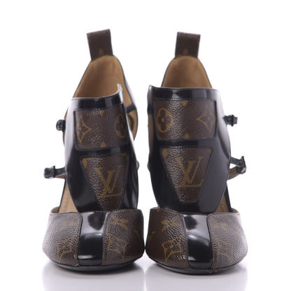 Louis Vuitton Monogram Headline Pumps 37 Black 3 of 9