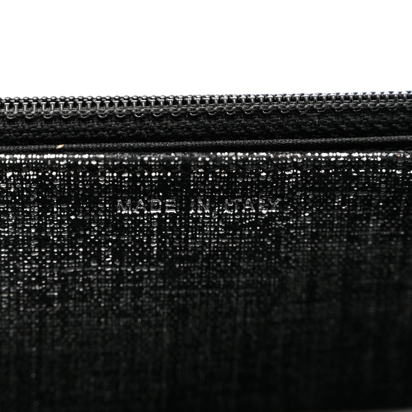 Metallic Fabric Quilted Wallet On Chain WOC Silver Black