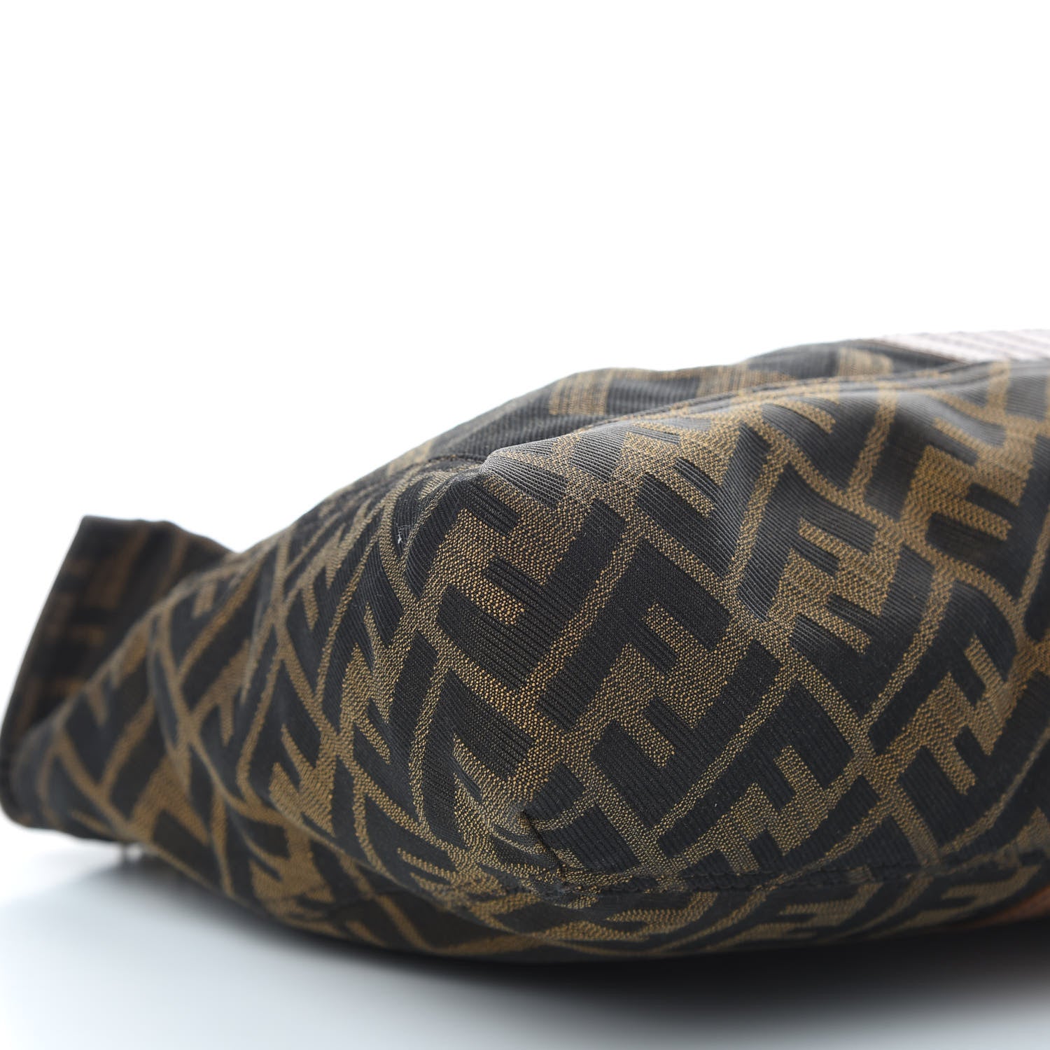 Fendi Zucca Vitello Acqua Maxi Baguette Shoulder Bag Tobacco 9 of 13